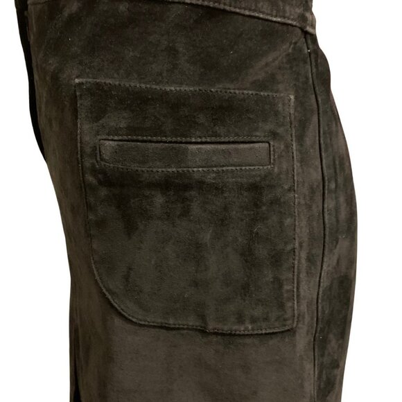 Lilly Pulitzer Womens Suede Black A-Line Mini Skirt With Pockets Size 8 - Picture 4 of 7